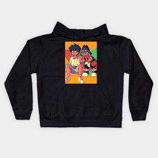 vaporwave anime aesthetic magical taruruuto kun Kids Hoodie